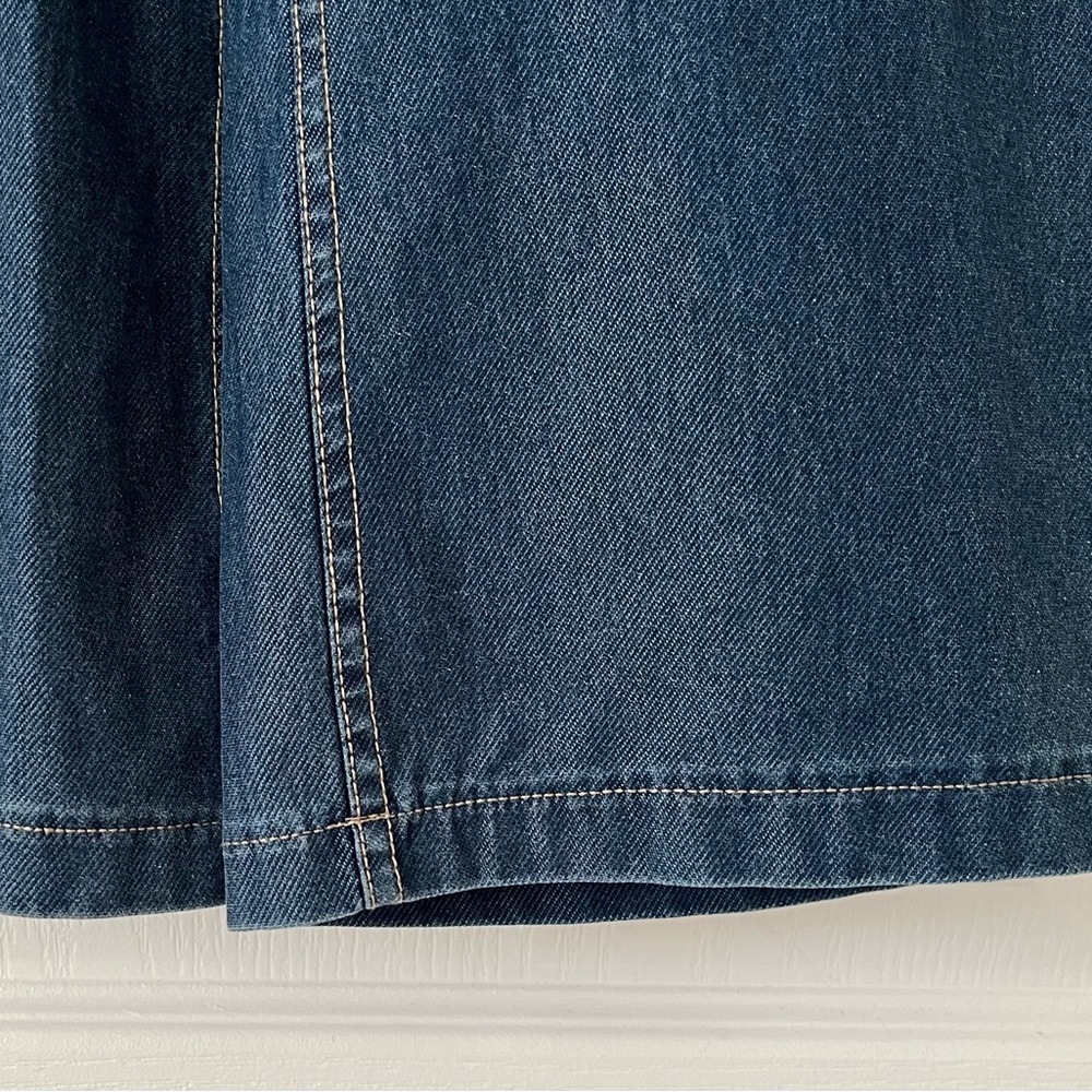 NWOT-H&M Girls' Wide-Leg Pull-On Jeans in Blue Size:9-10 - Picture 5 of 9